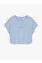 Comfortable Fit Modal Fabric Short Sleeve Crew Neck Printed Crop Sports T-Shirt - 3