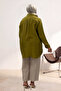 68064 Plus Size Hidden Placket Double Tensel Shirt - Fat Green - 4
