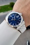 Dial in Navy Blue, Strap in Gray Color Same as Pictured 42 mm Men's Wristwatch