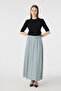 Belted Pleated Long Azalea Skirt 0212 - 2