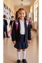 Girl's Fleece Stand Collar Zippered Sweatshirt Cardigan Jacket - 2