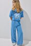 Short Sleeve Printed T-Shirt Pocket Wide Leg Sweatpants 2-Piece Set Girls E6413A826Au
