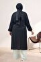 68066 Plus Size Side Slit Buttoned Jacquard Strawberry Tunic - Black - 5