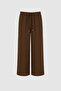 Women's Brown Canvas Trousers 50321992-Vr029 - 7