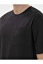 Black Comfort Fit 100% Cotton Crew Neck Basic T-Shirt 50306991-Vr046 - 6