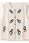 Floral Embroidered Vest and Trousers Set - 7