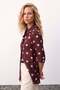 Polka Dot Patterned Shirt - Burgundy - 4