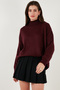Premium Oversize Fit Turtleneck Soft Textured Knitwear Sweater Sweater 680Kz00469 - 5