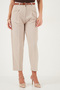 Regular Fit High Waist Straight Leg Belted Trousers Pants 68350938 - 3