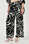 Patterned Regular Fit Three Quarter Sleeve V-Neck Bottom-Top Suit 5865357 - 6