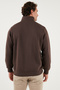 Cotton Regular Fit Half Zipper Stand Collar Sweat Men's Sweat 59052592 - 6