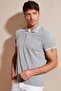 Cotton Regular Fit Stripe Detailed Buttoned Polo Collar 3-Pack t Shirt Men's t Shirt 5902118 - 3