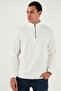Cotton Regular Fit Half Zipper Stand Collar Sweat Men's Sweat 5905716 - 5