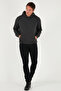Regular Fit Hooded Kangaroo Pocket Fleece Lined Soft Sherpa Sweat Men's Sweat 5905281 - 2