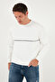 Cotton Stripe Detailed Relaxed Fit Crew Neck Sweat Men's Sweat 5901227 - 3
