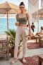 Belted Pocket Short Leg Slim Fit Trousers Pants 5869017 - 2