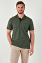 Cotton Regular Fit Stripe Detailed Buttoned Polo Collar 3-Pack t Shirt Men's t Shirt 5902118 - 3
