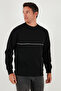 Cotton Stripe Detailed Relaxed Fit Crew Neck Sweat Men's Sweat 5901227 - 5