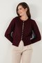 Premium Comfort Fit Round Neck Crop Knitwear Cardigan Cardigan 680Hi00164 - 7