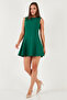 Regular Fit Crew Neck Flared Mini Length Evening Dress Dress 6525647 - 6