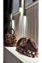 Handmade Acrylic Sequined Straw Clutch Bag (Brown)