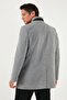 Relaxed Fit Button Mock Neck Cashmere Coat Men's Coat 5840099 - 7