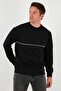 Cotton Stripe Detailed Relaxed Fit Crew Neck Sweat Men's Sweat 5901227 - 4