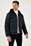 Hooded Zippered Pocket Slim Fit Coat Men's COAT 6490001 - 6