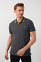Cotton Regular Fit Stripe Detailed Buttoned Polo Collar 3-Pack t Shirt Men's t Shirt 5902118 - 3
