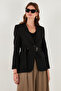Regular Fit Double Breasted Collar Belted Blazer Jacket Jacket 6839367 - 3