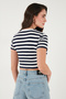 Slim Fit Crew Neck Striped Crop t Shirt t Shirt 5866110 - 8