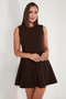 Regular Fit Crew Neck Flared Mini Length Evening Dress Dress 6525647 - 3