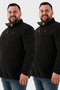 Regular Fit Anti-Pilling Plus Size Fleece-Lined Cold-Proof 2-Pack Fleece Men's Polar 59