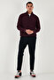 Cotton Regular Fit Half Zipper Stand Collar Sweat Men's Sweat 5905716 - 2