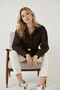 Cotton Regular Fit Brooch Detailed Long Sleeve Shirt Shirt 6834990 - 2