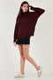 Premium Oversize Fit Turtleneck Soft Textured Knitwear Sweater Sweater 680Kz00469 - 3
