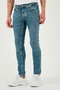 Stretch Cotton Slim Fit Regular Waist Narrow Leg Jeans Men's Denim Trousers 1124S52Napoli - 3