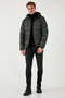 Hooded Zippered Pocket Slim Fit Coat Men's COAT 6490001 - 2