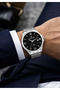 Engagement and Groom Watch Steel Band 2 Year Warranty 3 Atm Men's Wristwatch Edk.14491.2 - 2