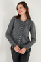 Premium Pile Detailed Regular Fit Round Neck Knitwear Cardigan Cardigan 680Hi00038 - 7