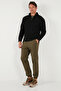 Cotton Regular Fit Half Zipper Stand Collar Sweat Men's Sweat 5905470 - 3