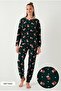 Standard Fit Crew Neck Pajama Set Pajama Set 6093735 - 2