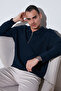 Cotton Regular Fit Half Zip Polo Collar Sweat Men's Sweat 5905805