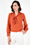 Tie Detailed V-Neck Chiffon Shirt SHIRT 611BZ0047 - 7