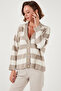 Regular Fit Striped V-Neck Buttoned Soft Acrylic Cardigan Cardigan 4615188 - 5