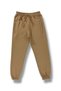 Boys and Girls Beige Zippered Pocket School Casual Jogger Sweatpants with Elastic Waistband - 2
