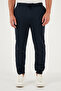 Cotton Regular Fit Regular Waist Elastic Leg Pocket Sweatpants Men's Sweatpants 59080153 W - 3
