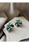Yellow Green Flower Earrings