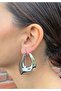 Silver V Pattern Earrings