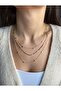 Three Row Patterned Crushed Necklace
